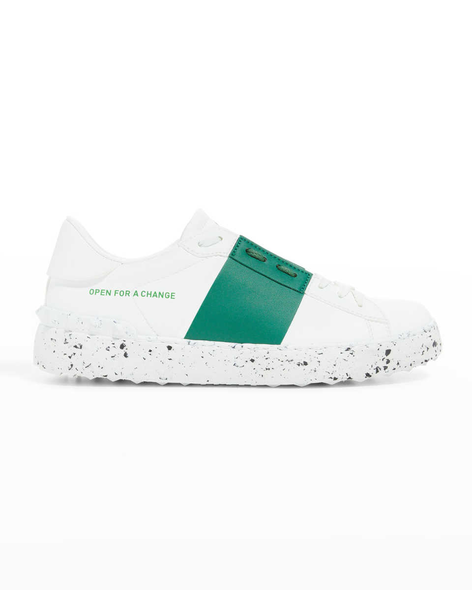 Rockstud Bicolor Laceless Low-Top Sneakers